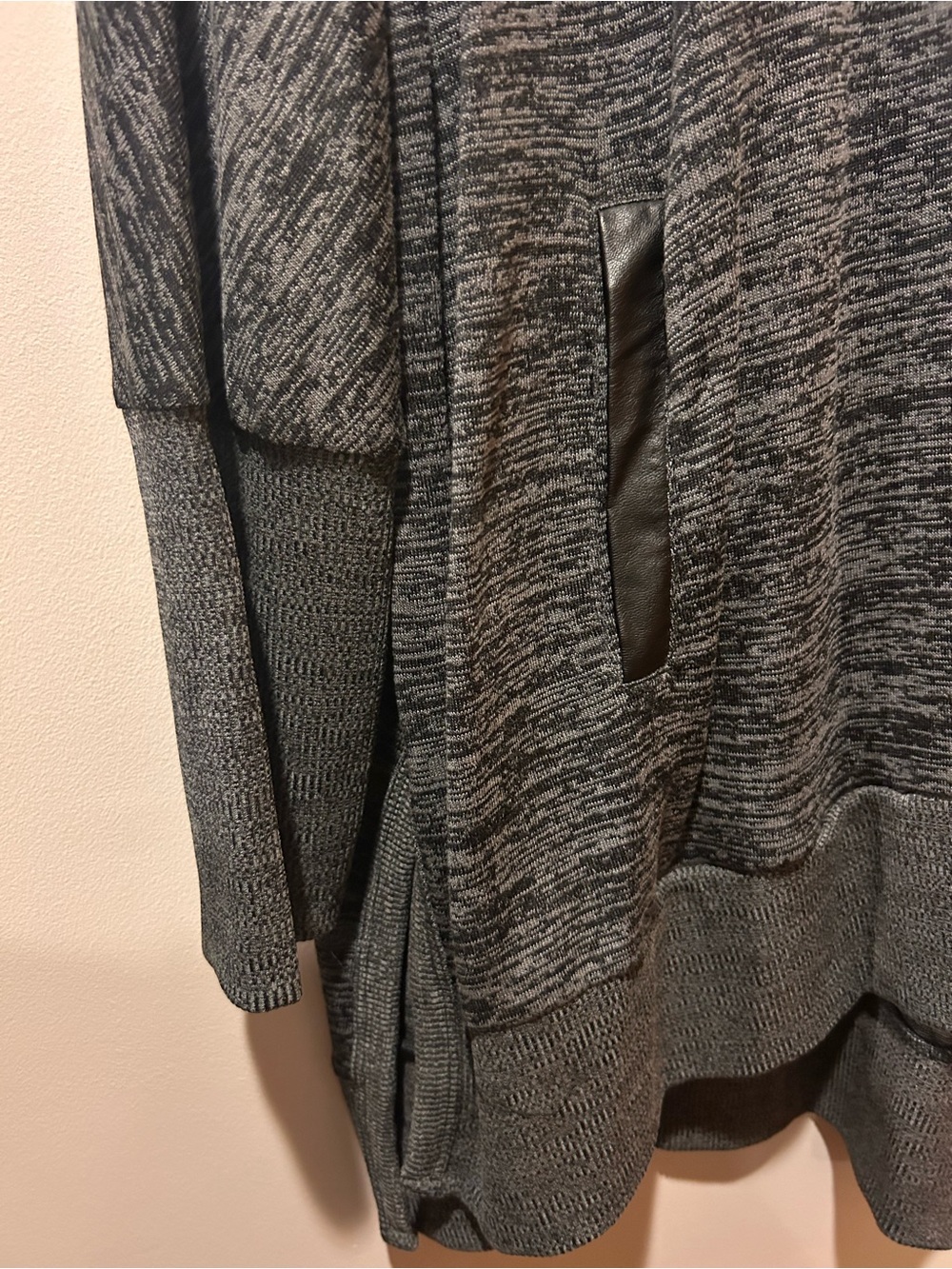Plus Size OSFM Melissa‎ McCarthy Seven Gray Cowl Long Sleeve Oversized Shirt - Picture 2 of 5